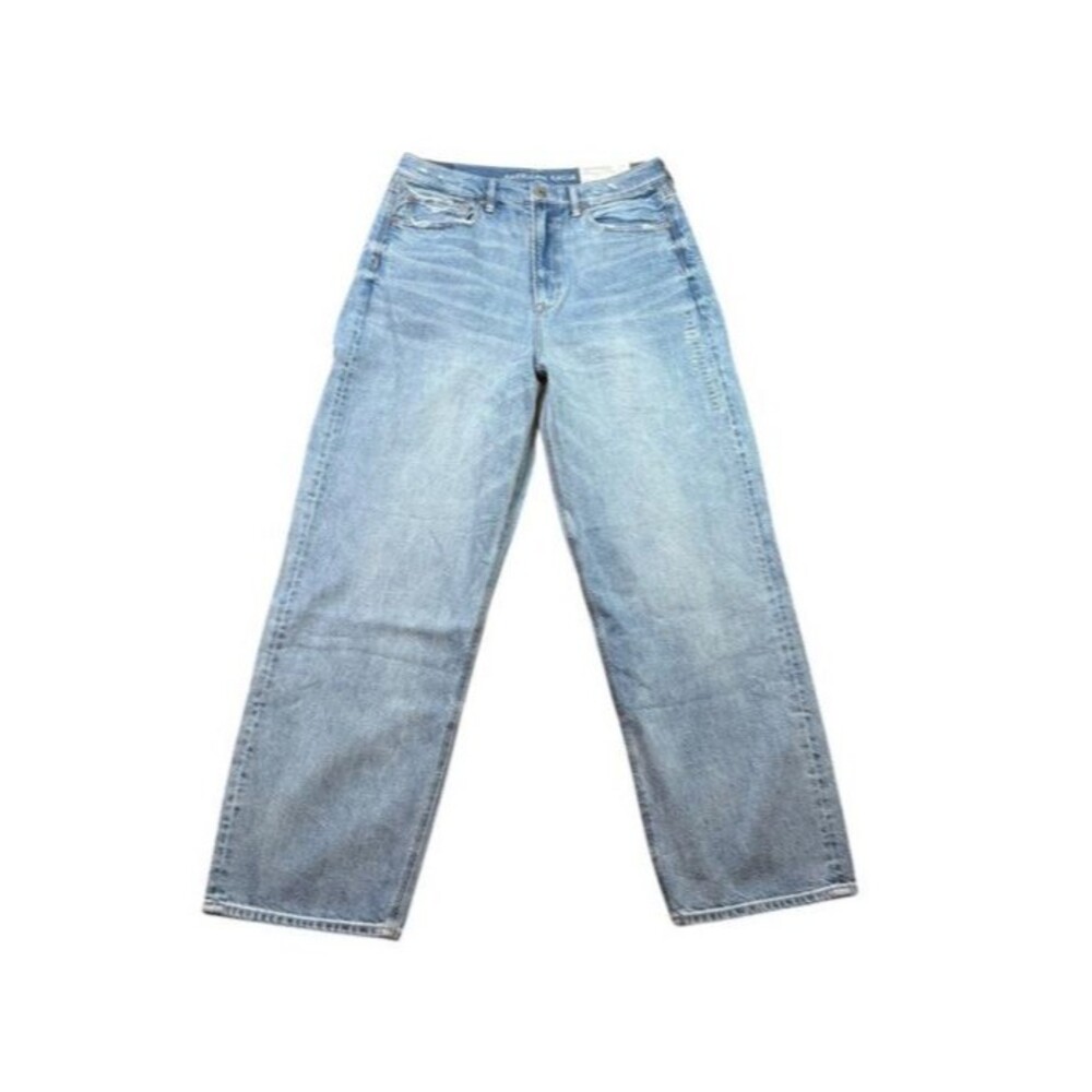 American Eagle Baggy Jeans Women’s 12/31 Short (Fits 32x29) Blue Denim High Rise